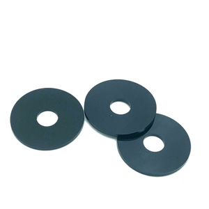 Joint torique plat circulaire noir en graphite et nylon PA6, rondelle d'étanchéité à abrasion moyenne - Product Image 3