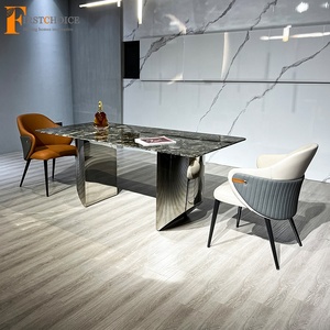 Pietra naturale sala da pranzo set mobili mobili tavolo piccolo marmo tavolo da pranzo 4 sedie - Product Image 4