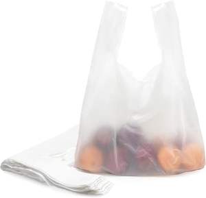 Sacs de T-shirt de HDPE de petite entreprise avec des poignées de longueur de main pour l'impression durable et recyclable de Flexo de supermarché disponible - Product Image 3