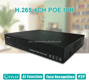 Miễn Phí P2P Ứng Dụng Di Động CMS VMS H.265 + MJPEG Dual Stream Thông Minh AI 9 Kênh 5MP IVR 4CH PoE NVR