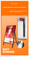 Panneau de menu LED ultra-fin à haute luminosité, affiche publicitaire pour restaurant, boîte lumineuse extérieure, cadre en aluminium, résistant à l'eau