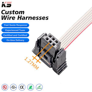Cable de Cinta Plana Gris con Conector SDC IDC de 6 Pines y Paso de 1.27 mm Personalizado - Product Image 1