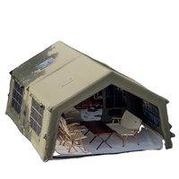 Tente de camping gonflable 2 chambres en tissu coton imperméable 17,28 pieds, très populaire