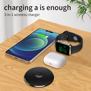 Chargeur sans fil rapide portable intégré dans le chargeur sans fil à œillets 15W de bureau pour <span class=keywords><strong>Apple</strong></span> Watch Ultra, téléphone portable, Airpods - Product Image 2