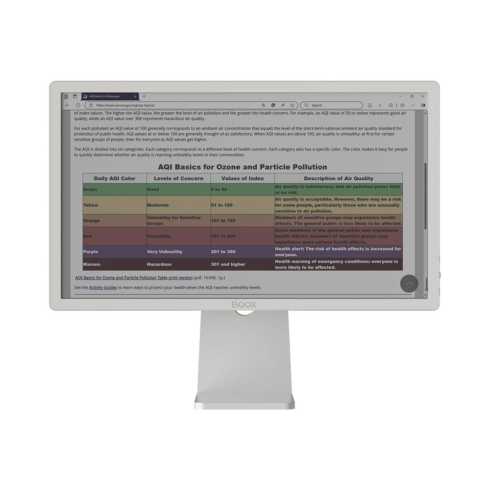 BOOX Mira Pro 25 25.3-Inch E Ink Eye-Friendly Monitor - Ideal 25