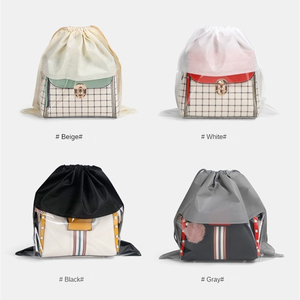 Non-woven Handbag Dust Bag <b>Cover</b> Moisture-proof Storage Bag with Transparent Window Drawstring Pocket <b>for</b> Bathroom & Closet - Product Image 6