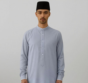 Fournisseur Malaisien Raya 2025 Moden Jubah Femme Casual Automne Tricot Plissé Sans Repassage Kain Sejuk Coupe Classique S-5XL En Stock - Product Image 1