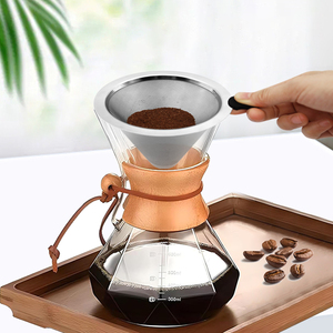 Tái sử dụng cà phê bộ lọc Thép không gỉ di động không cần giấy tờ vĩnh viễn lọc Tái sử dụng kim loại Cone cà phê Lọc t5m300 - Product Image 6