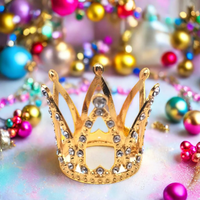 Mini Couronne de Reine pour Bébé, Diadème Pas Cher en Strass pour Princesse, Idéal pour la Remise des Diplômes et la Saint-Valentin