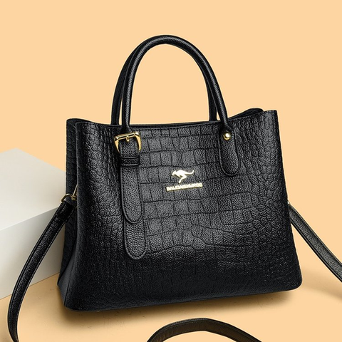 Fashion Wear Resistant Women's Handbag Multi Functional Waterproof Ladies Messenger Bag PU Leather Simple Business Bag