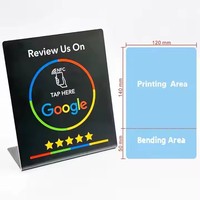 Réutilisable Google Review NFC & QR Tap Stand Tous les téléphones compatibles NFC Instant Review Stand Boost Business Feedback