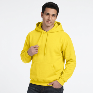 Sweat à capuche oversize en polaire pour homme, demi-zip, manches longues, velours 100% coton, vêtements de sport pour l'entraînement, motif color block - Product Image 1