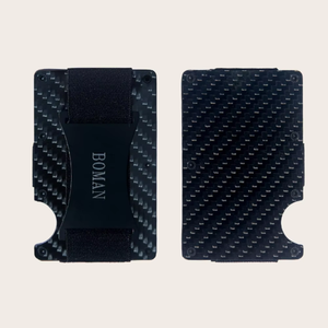 Porte-cartes de crédit et pince à billets de luxe pour homme en aluminium et fibre de carbone, sans fermeture, marque <span class=keywords><strong>Boman</strong></span> - Product Image 4