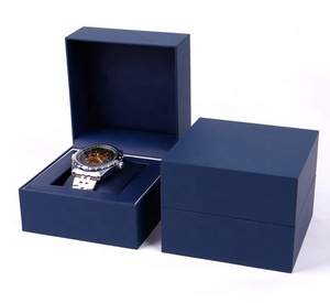 2021 di Design di lusso di Alta Qualità Logo Personalizzato In Pelle Blu di Carta Confezioni Regalo Unico Contenitore di Vigilanza per la Vigilanza dell'uomo - Product Image 1