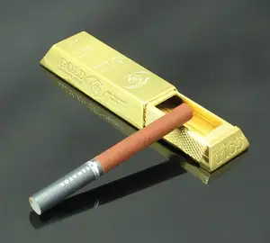 Cinzeiro de metal portátil Mini cinzeiro de barra de ouro
