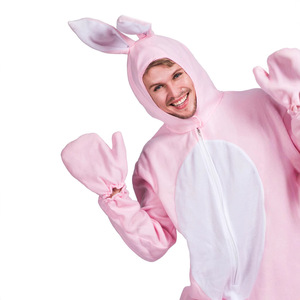 Disfraz de conejito rosa para adultos, pijamas de animales unisex, traje para fiesta de Halloween, verano 2023 - Product Image 5