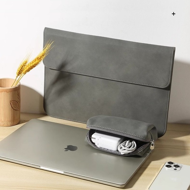 Wholesale New Model Faux Leather Velvet Laptop Sleeve Compatible with for Lenovo 16-inch Protective Case Briefcase