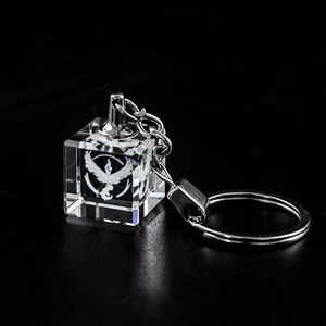 سلسلة مفاتيح كريستال K9 محفورة بالليزر ثلاثية الأبعاد بتصميم جديد لهدايا عيد الحب، سلاسل مفاتيح فارغة رخيصة بالجملة - Product Image 3