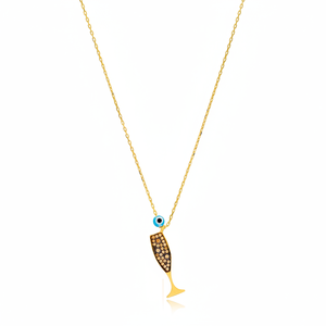 Diseño de copa de champán Citrino Piedra Encanto Collar Turco Hecho a mano Venta al por mayor 925 Joyería de plata esterlina - Product Image 2