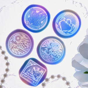 Cabeza de Sello de Cera Redonda de 3cm y 2.5cm, Sello de Cera para Invitaciones, Sobres, Decoración Artística, Regalo de Latón Sólido - Product Image 3