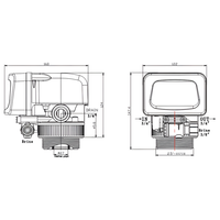 Usine directe personnalisé en gros Commercial automatique adoucissement de l'eau Duplex Valve ABS matériel 220V PLC et composants de base d'engrenage