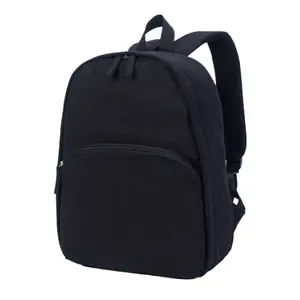 काले रंग निविड़ अंधकार 16 Oz कैनवास सामग्री backpacks