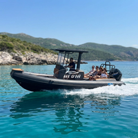 Hedia 2026 Nouveau SP760 Bateau pneumatique rigide de luxe en aluminium pour 16 passagers, coque en V profond, bateau RIB760 pour le tourisme