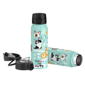 Vaso de Agua de Acero Inoxidable de 600 ml, Apto para Alimentos, con Patrones 3D - Product Image 1