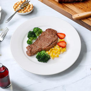 Настраиваемый классический дизайн, белые плоские керамические обеденные тарелки, экологичные особенности, безопасный для пищевых продуктов логотип в комплекте для свадеб - Product Image 2