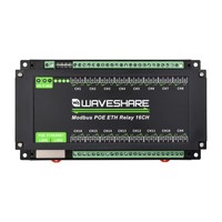 Módulo de Relé Ethernet de 16 Canales Waveshare, Protocolo Modbus RTU/TCP, Compatible con Alimentación PoE para Hogar Inteligente