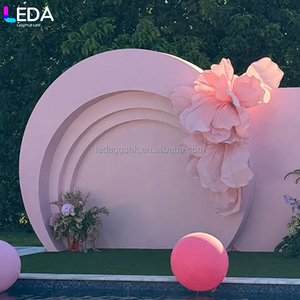 Decoración de Boda LEDA, Flor Acrílica Colgante Grande, Fondo Rosa para Exteriores, Gran Venta - Product Image 3