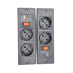 Norme européenne prise de bureau intégrée <span class=keywords><strong>accessoires</strong></span> de meubles bureau chevet bibliothèque USB type-c 5 ports multiprise câble 1.5m - Product Image 2