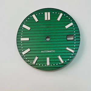 Esfera de reloj de acero inoxidable de 30,5 mm con iluminación verde, compatible con el movimiento NH35/36 - Product Image 5
