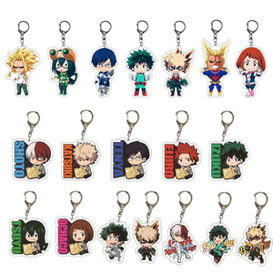 Llavero de acrílico de Anime <span class=keywords><strong>Hero</strong></span> <span class=keywords><strong>Academia</strong></span>, colgante para coche, accesorios de cosplay para hombres y mujeres, bonito llavero de acrílico para bolso, regalo para fans - Product Image 1