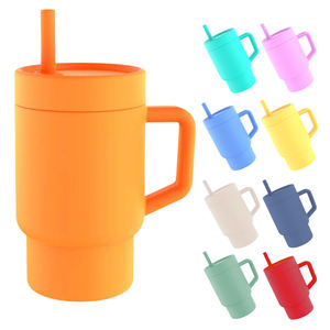 Nuevo Vaso de Silicona de 9oz para Bebés con Tapa Antiderrames, Adorable Vaso Miniatura con Asa, Regalo para Niños - Product Image 1
