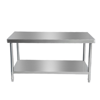 304 établi en acier inoxydable épaissi pour hôtels et cuisines Table d'opération spéciale de fabrication en acier de cuisine commerciale