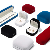 Boîte à bijoux haut de gamme en carton gaufré velours, forme pain vapeur, pour boucles d'oreilles et bagues, design inspiré de la Mongolie, fermeture magnétique