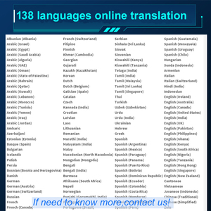 Traducteur A10-New avec voix Traducteur en temps réel en ligne 138 langues Prise en charge hors ligne Carte SIM 4G + <span class=keywords><strong>Wifi</strong></span> + Hotspot - Product Image 6