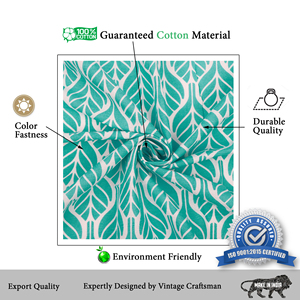 Chemin de table imprimé 100 % coton, tissu de qualité supérieure, imperméable et durable, décoration de table pour les dîners, les fêtes et les événements - Product Image 4