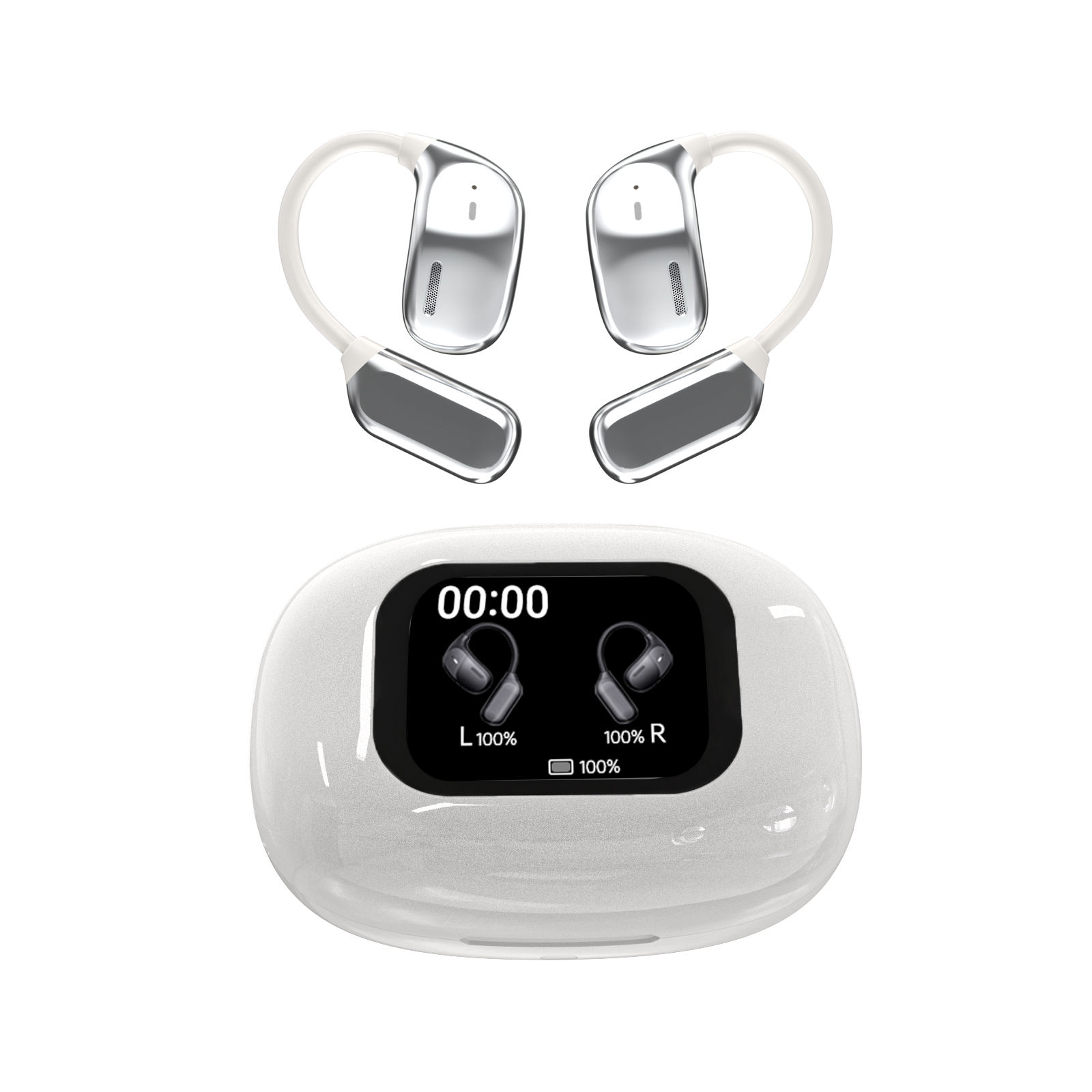 2025 JM16 AI Translation Earbuds 150 Language BT 5.4 Headphones LCD Touch Screen Sport Earbuds for Travel Business Learning