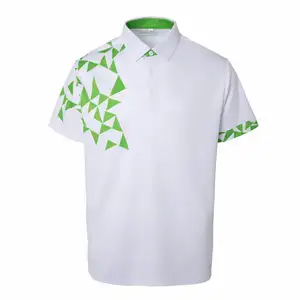 Plain White Printed T Shirt For Mens Customizable Short Sleeve Pique Polo Shirts High Quality