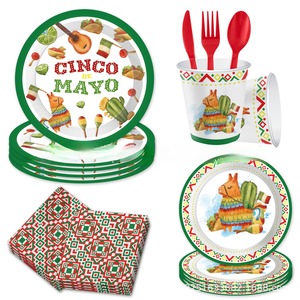 Juego de vajilla de fiesta temática de Carnaval moderno, bandeja de papel desechable, plato de comedor, mantel <span class=keywords><strong>para</strong></span> <span class=keywords><strong>fiestas</strong></span> de cumpleaños inspirado - Product Image 4