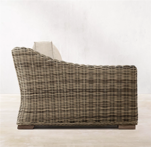 เฟอร์นิเจอร์กลางแจ้งทันสมัยสำหรับทุกสภาพอากาศ,เก้าอี้โซฟาเดี่ยววางแขนเอียงต่ำสำหรับสวน - Product Image 4