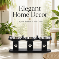 Support d'alimentation vertical réglable pour animaux de compagnie en bois du Shandong, étanche et portable, avec gamelle d'eau intégrée – En stock