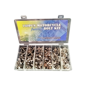 160 Pièces Carénage Boulon Kit Carénage Carrosserie Pare-Brise Écran Boulon Boutique Assortiment <span class=keywords><strong>Concessionnaire</strong></span> Pack Kit Sportbike - Product Image 1