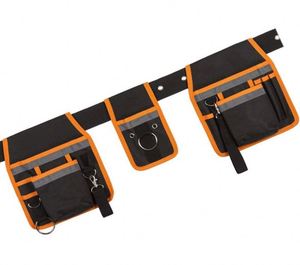 Échantillon Gratuit - Ceinture Porte-Outils Robuste Noire/Orange - Sac Tablier pour Charpentiers, Menuisiers, Constructeurs - Pochette à Clous - Product Image 1
