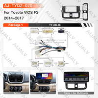 Kit de cadre d'encadrement pour système audio-vidéo de voiture à grand écran de 12,3 pouces avec commande centrale Android, fourni par l'usine, pour TOYOTA VIOS FS 2014-2017