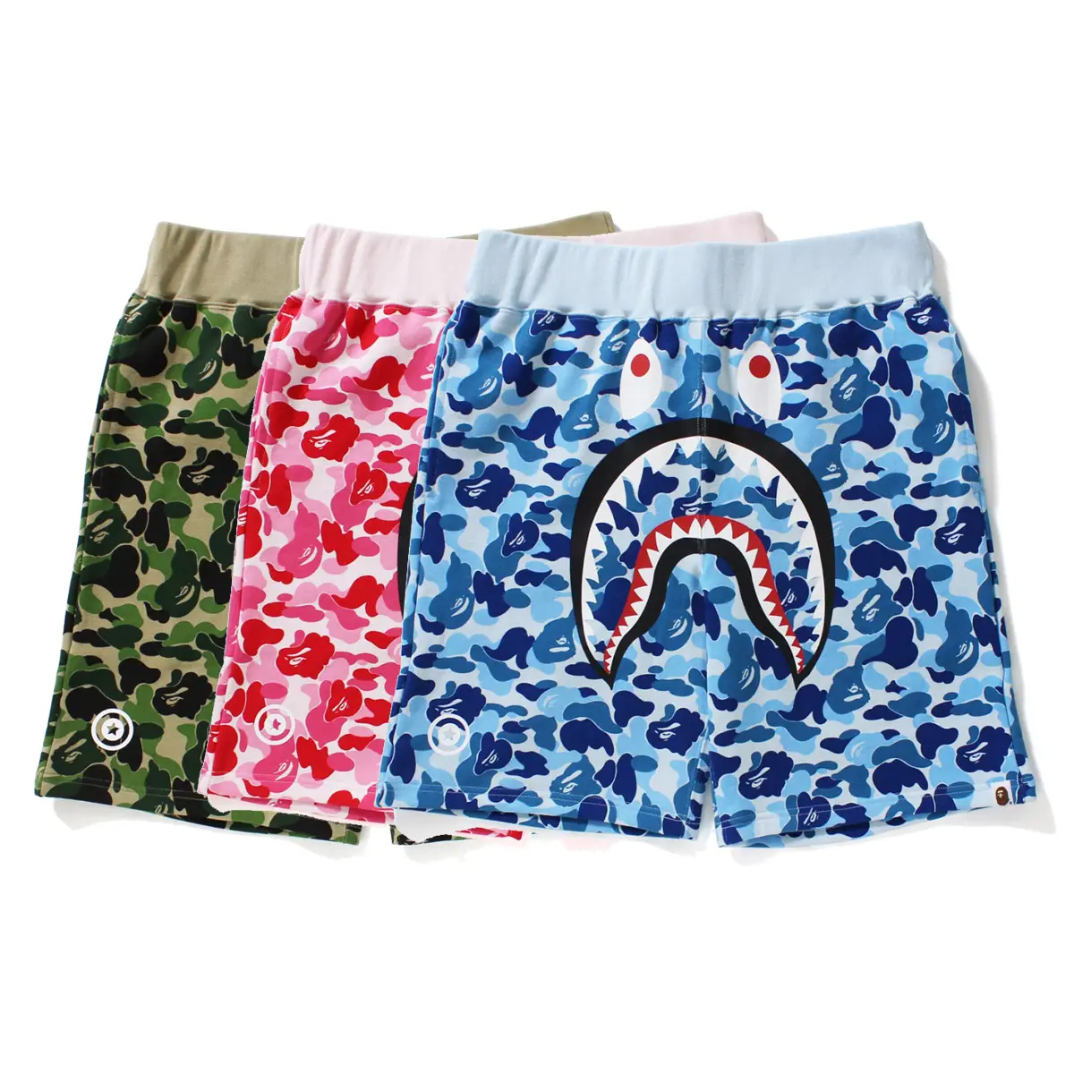 Ins Summer Hot Short Pants Bape Shark camo Shorts Casual Street Women Man Unisex Bape shorts Pants