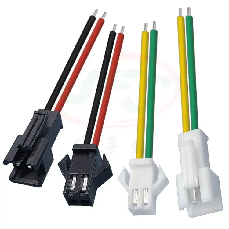 Customized Led Connection Wiring Harness 2Pin Jst SM2.54 Male And Female Connector Wire Jst Smr Wiring Harness
