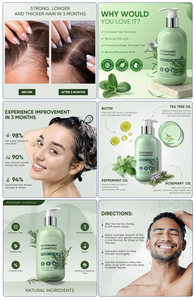 <span class=keywords><strong>Lo</strong></span> Shampoo per la crescita dei capelli di rosmarino sblocca i capelli aggrovigliati rinfrescando e nutrendo il cuoio capelluto per capelli spessi e lucidi - Product Image 6